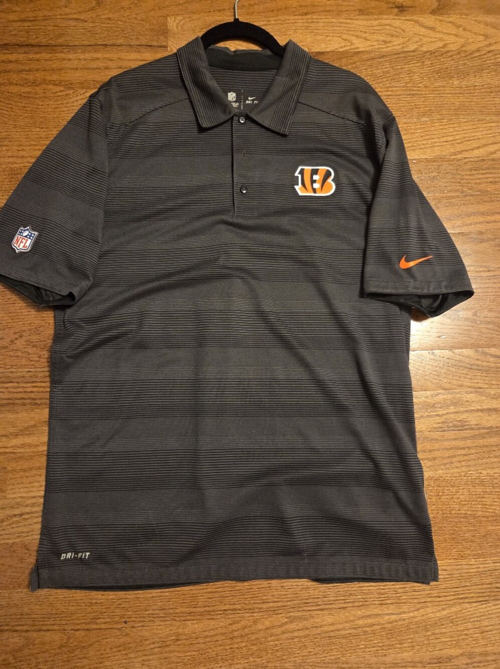 Nike Cincinnati Bengals Black Striped Men's Polo